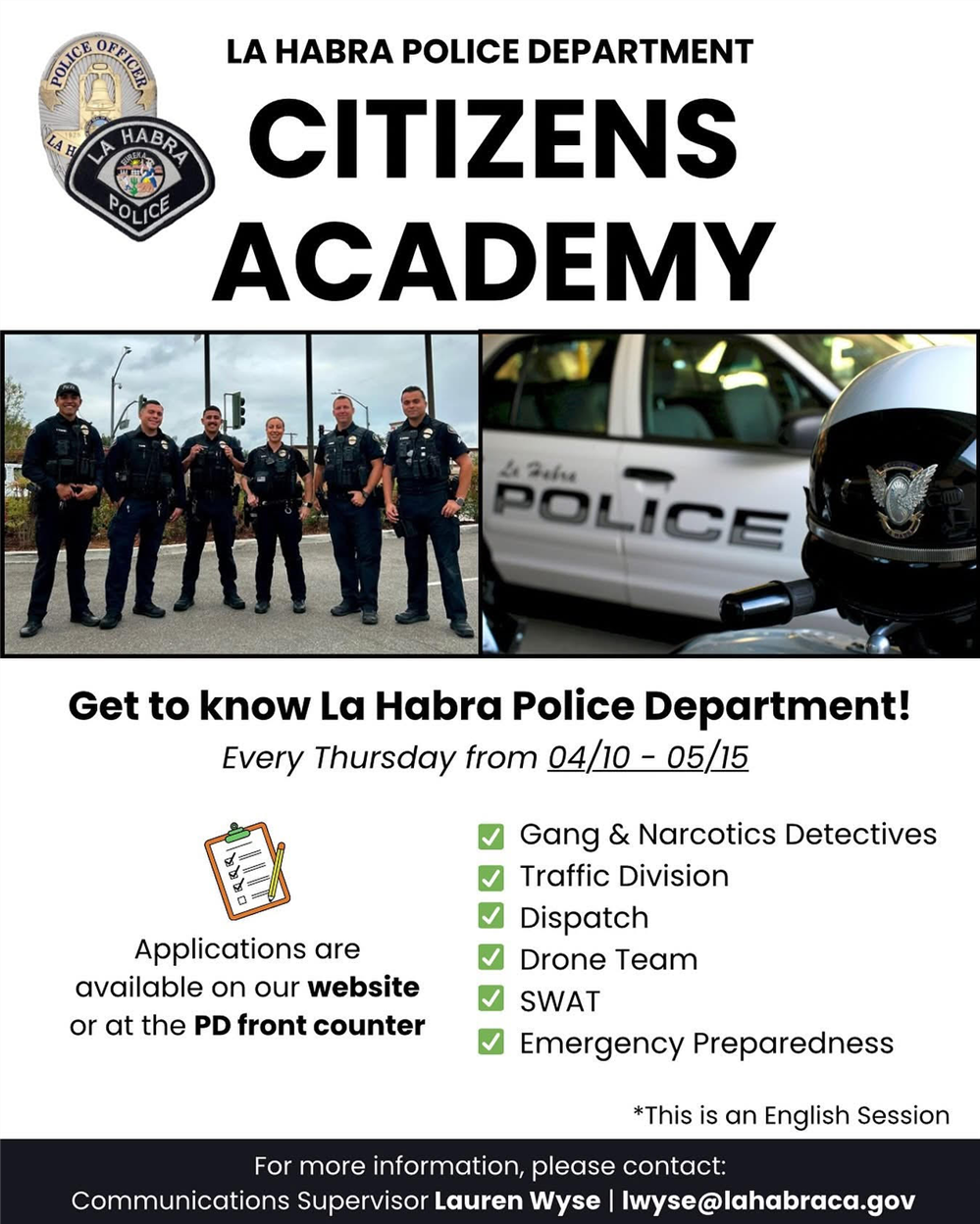  LHPD Citizens Academy